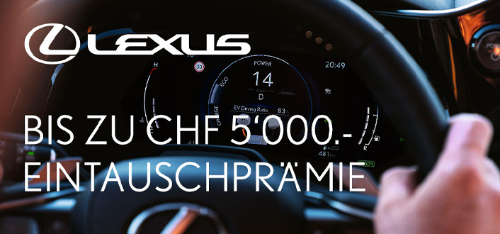 Lexus Occasionen mit bis zu Fr. 5'000.– Eintauschprämie
